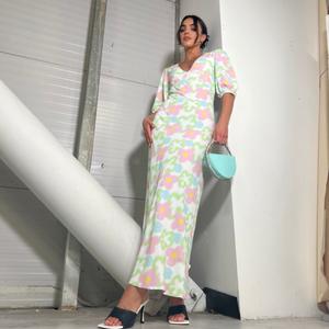 Glamorous Multi Blurred Floral Maxi Dress