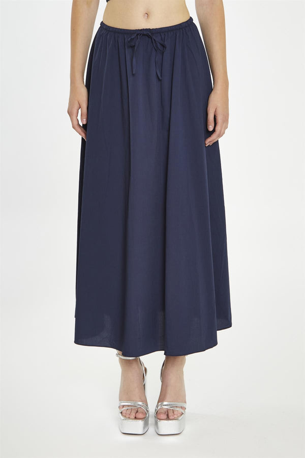 Glamorous Navy Floaty Midaxi-Skirt