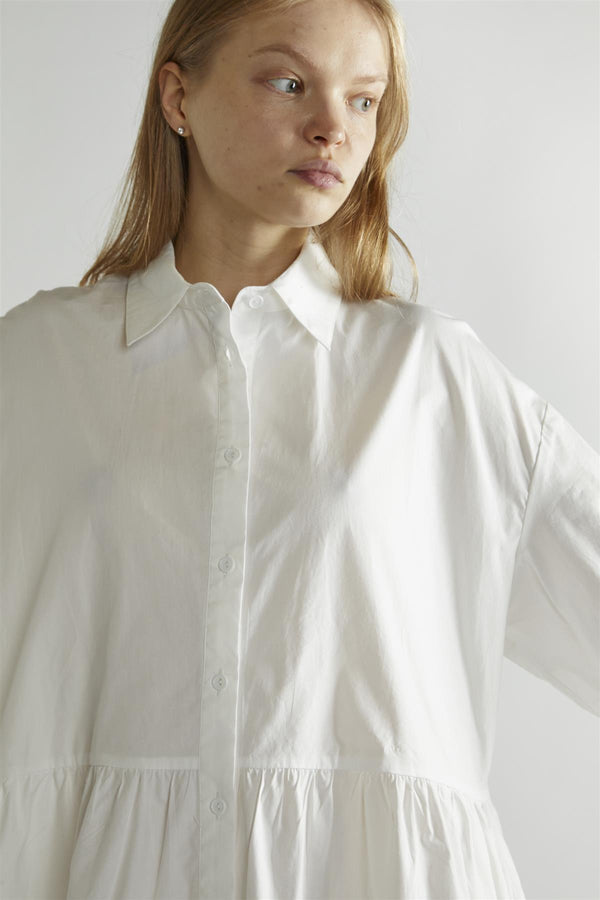 Glamorous Off-White Collared Skater Mini-Dress