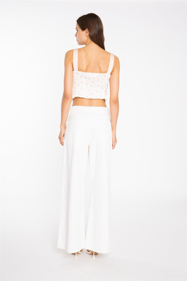 Glamorous Off-White Extra Wide-Leg Jeans