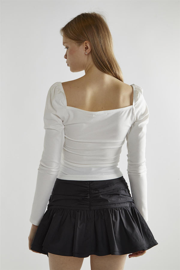 Glamorous Off-White Long-Sleeve Top