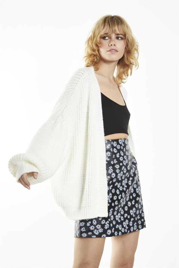 glamorous Off-White Oversized-Cardigan