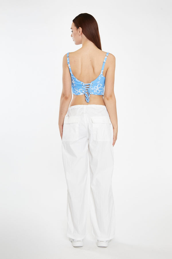 Glamorous Off-White Parachute Pants