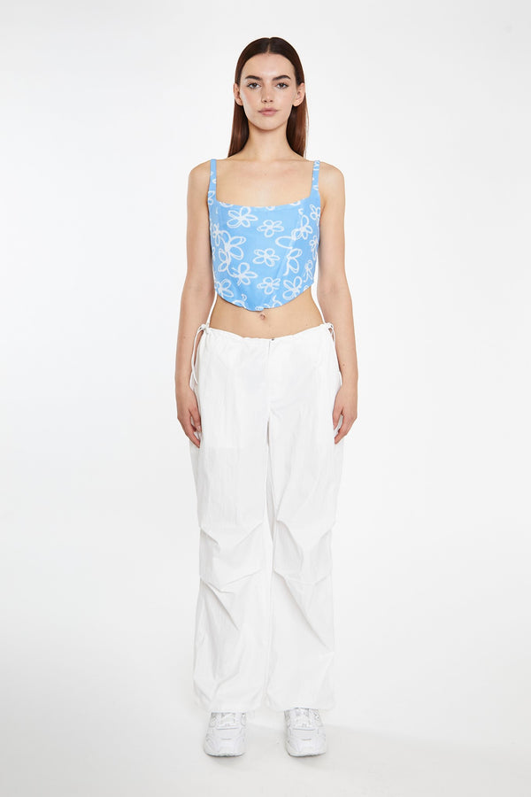 glamorous Off-White Parachute Pants