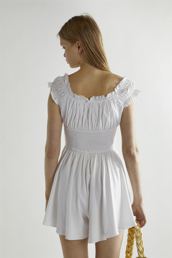 Glamorous Off-White Scoop-Neck Playsuit