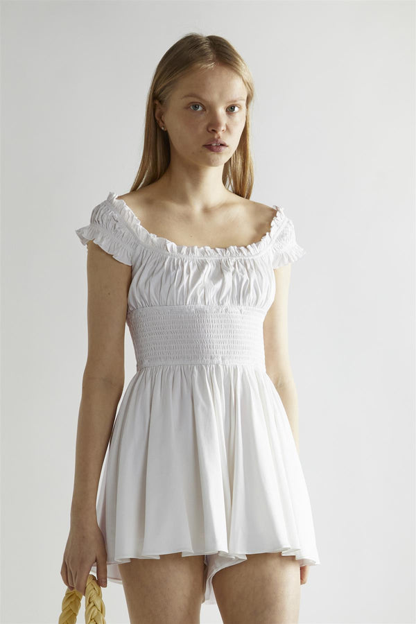 Glamorous Off-White Scoop-Neck Playsuit