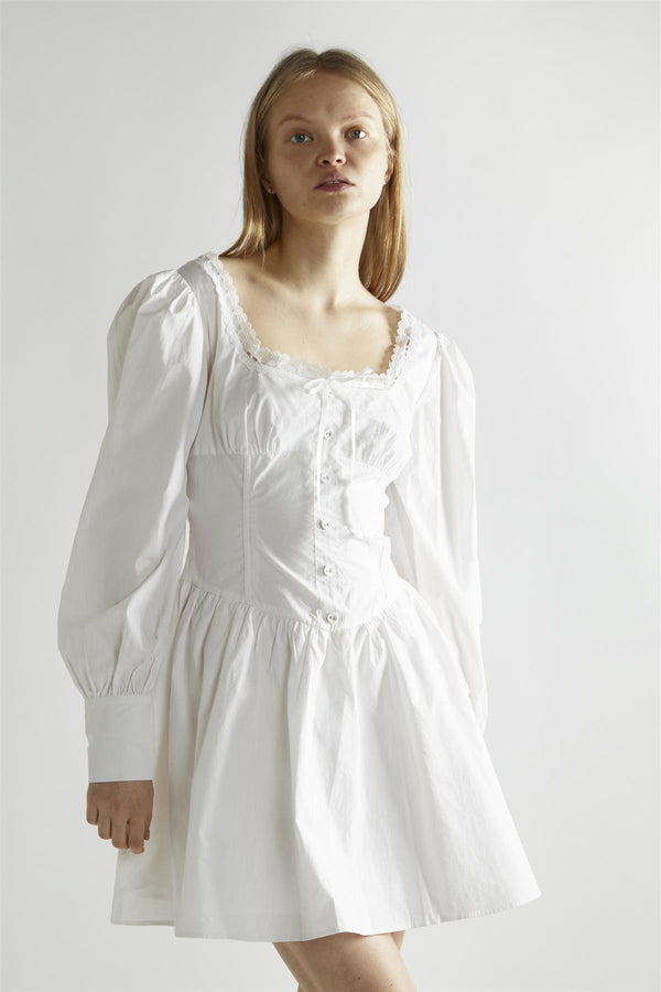 Glamorous Off White Skater Mini-Dress