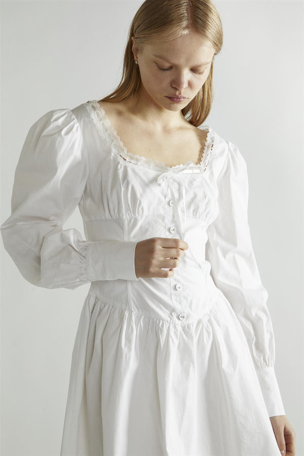 Glamorous Off White Skater Mini-Dress