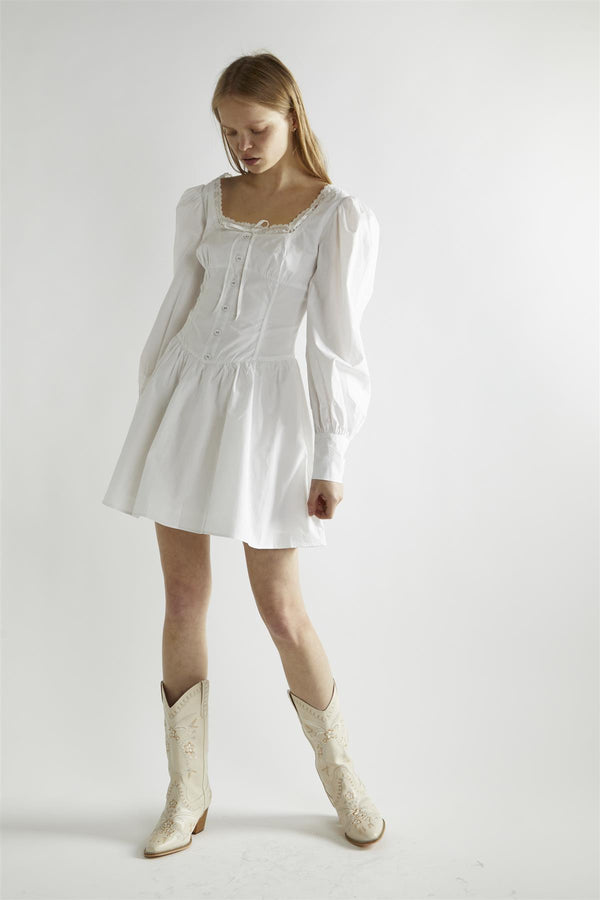 glamorous Off White Skater Mini-Dress