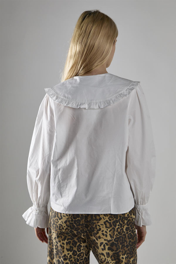 Glamorous Off-White Statement-Collar Blouse