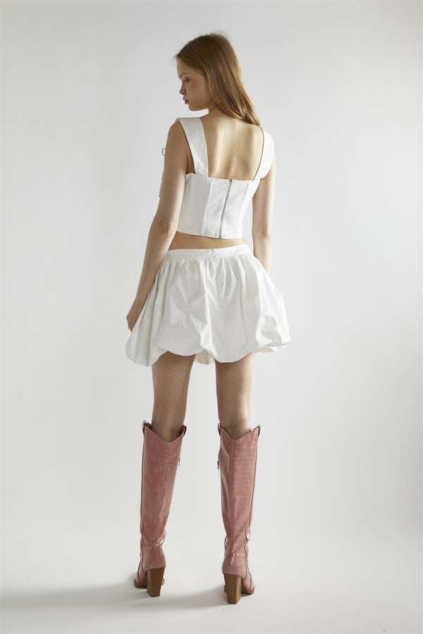 Glamorous Off-White Tutu Mini- Skirt