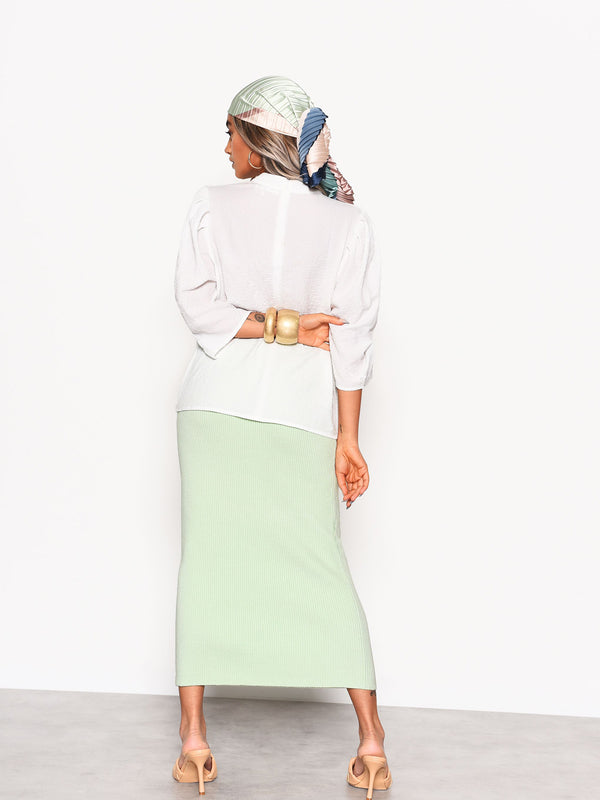 Glamorous Off White Volume Sleeve Blouse