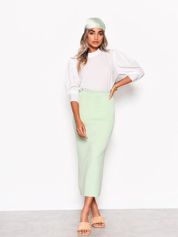 glamorous Off White Volume Sleeve Blouse