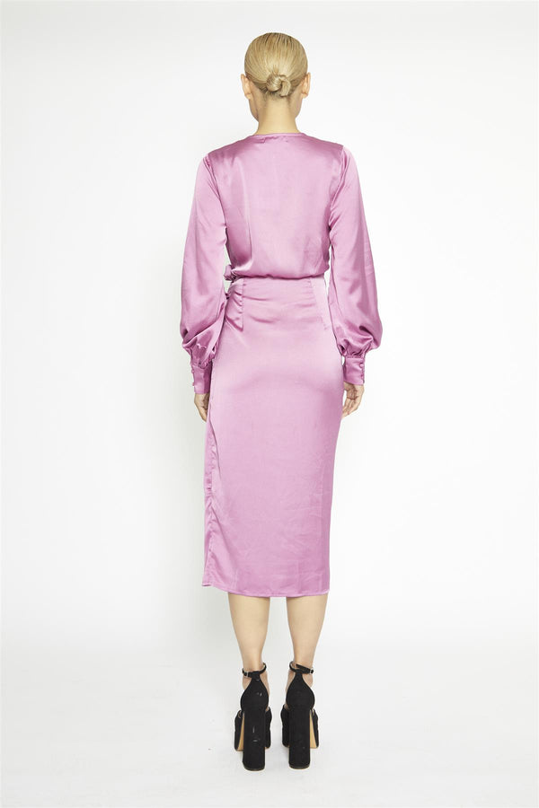Glamorous Orchid Wrap Midi-Dress
