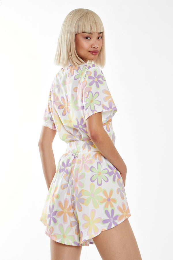 Glamorous Pastel 60s Floral Shorts