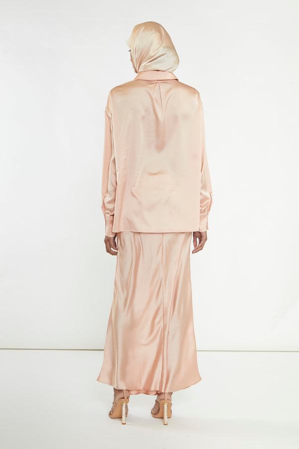 Glamorous Peach Long Sleeve Shirt