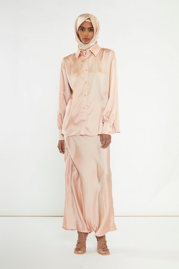 Glamorous Peach Long Sleeve Shirt