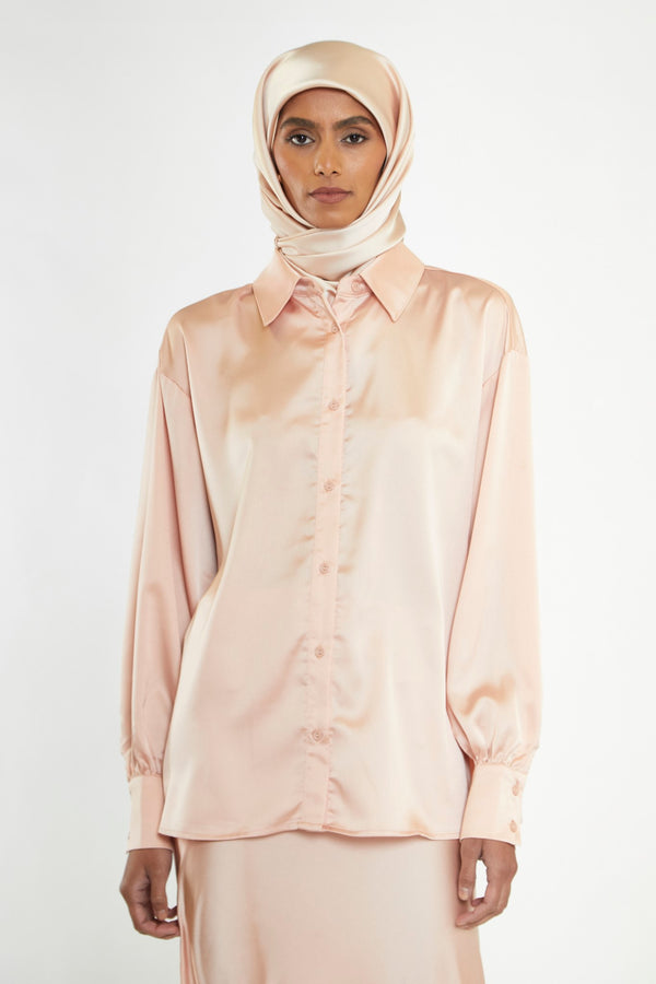 Glamorous Peach Long Sleeve Shirt