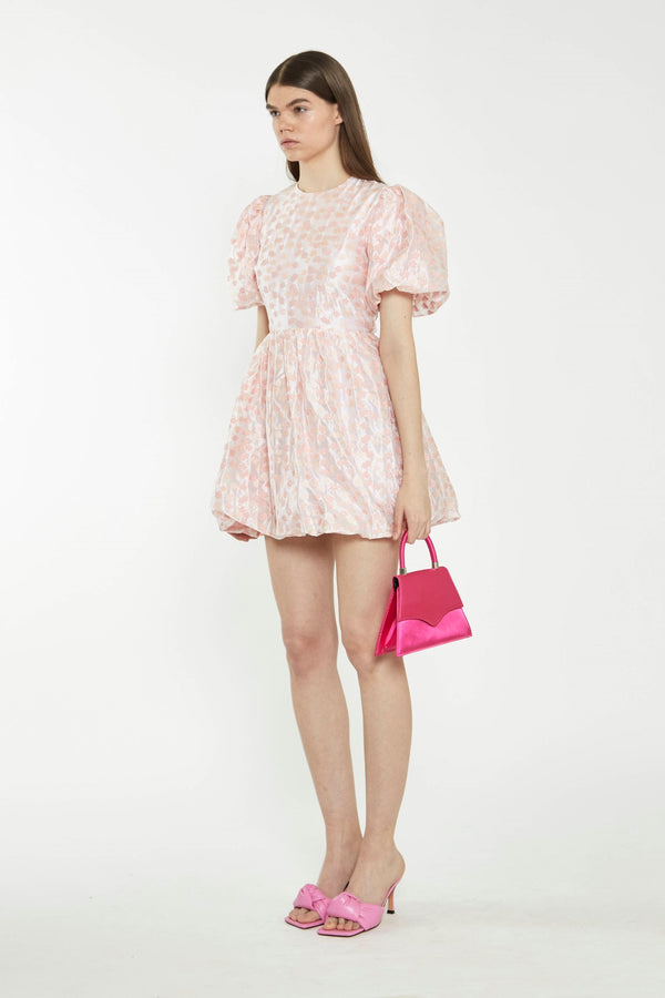 Glamorous Pink Flower Organza Mini Dress