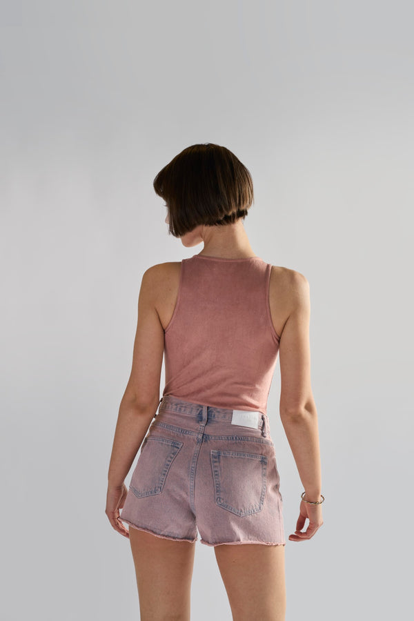Glamorous Pink Wash Denim Shorts