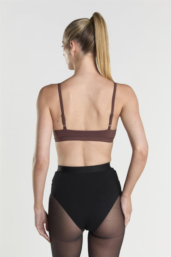 Glamorous Scoop Neck Bralette - Brown