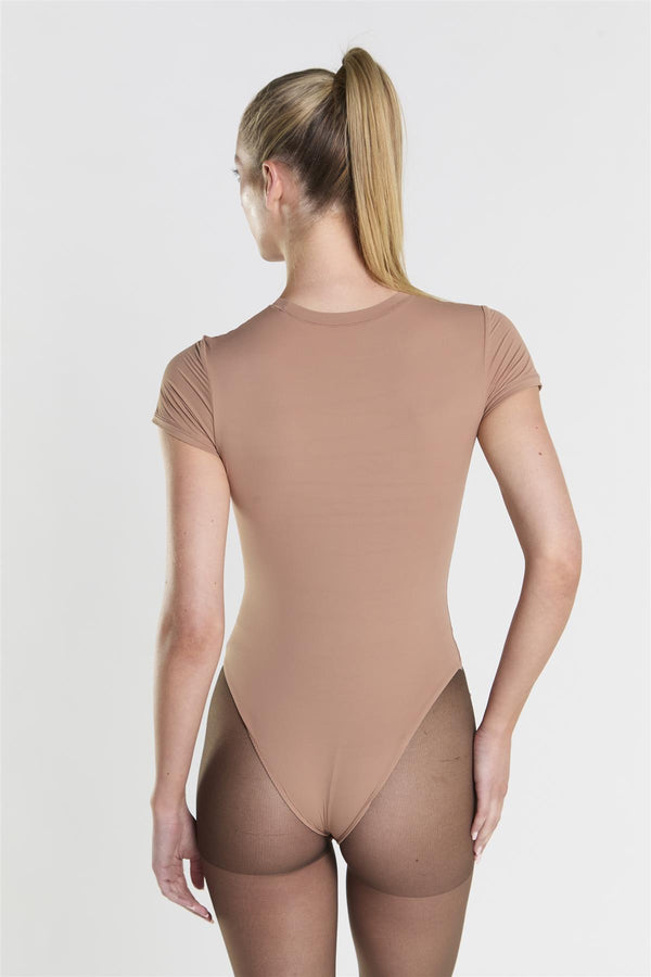 Glamorous Short Sleeve Bodysuit - Brown