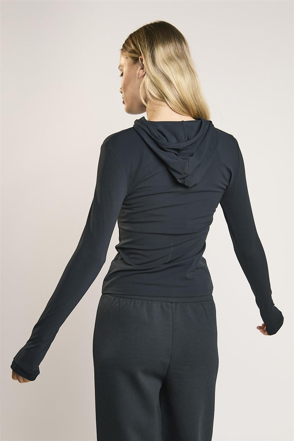 Glamorous Signature Black Hooded Top