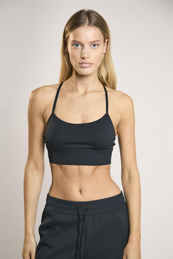 Glamorous Signature Black Scoop-Neck Crop-Top