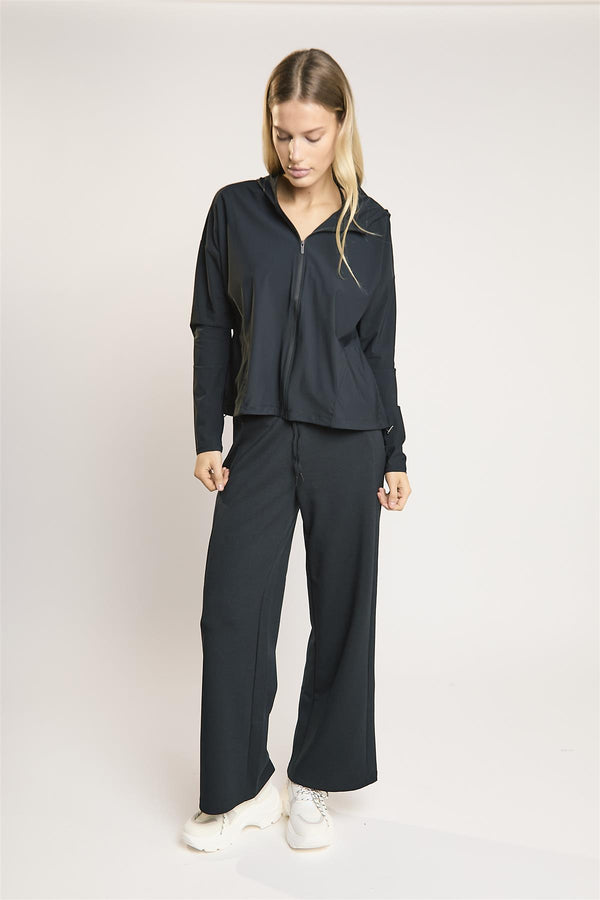 glamorous Signature Black Wind-Breaker Jacket