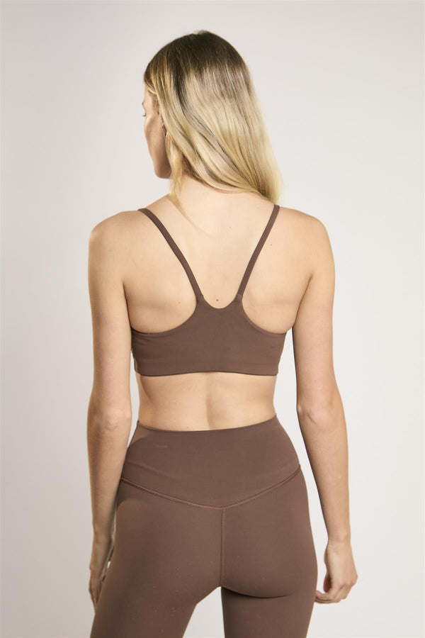 Glamorous Signature Chestnut Scoop-Neck Crop-Top