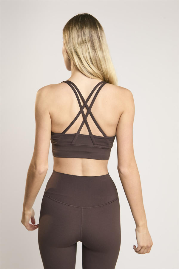 Glamorous Signature Espresso Cross-Back Crop-Top