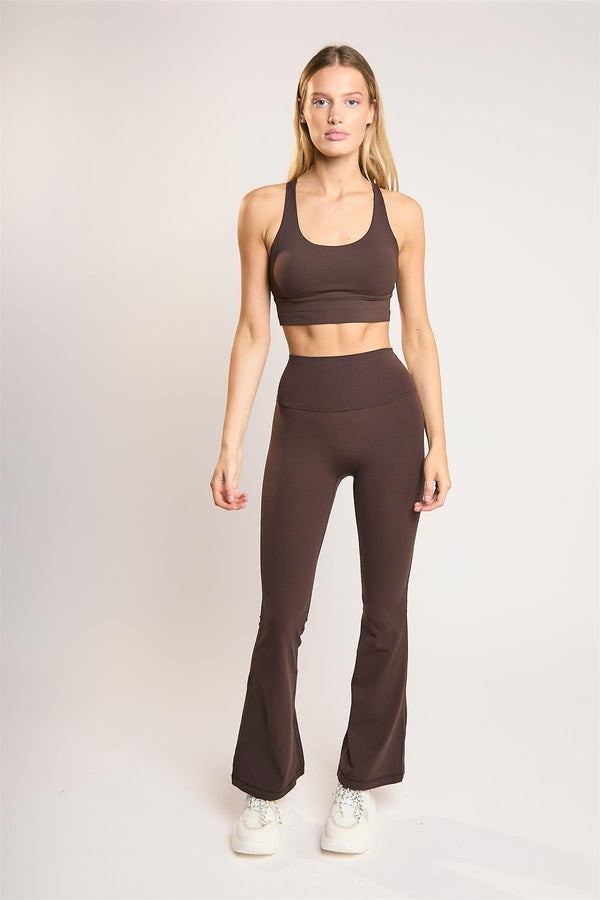 glamorous Signature Espresso Cross-Back Crop-Top
