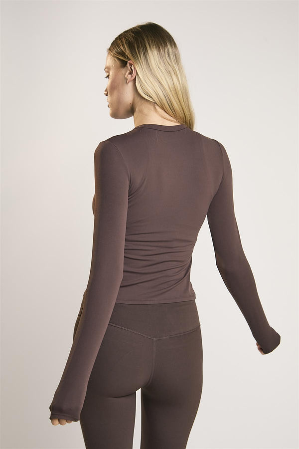 Glamorous Signature Espresso Long-Sleeve-Top