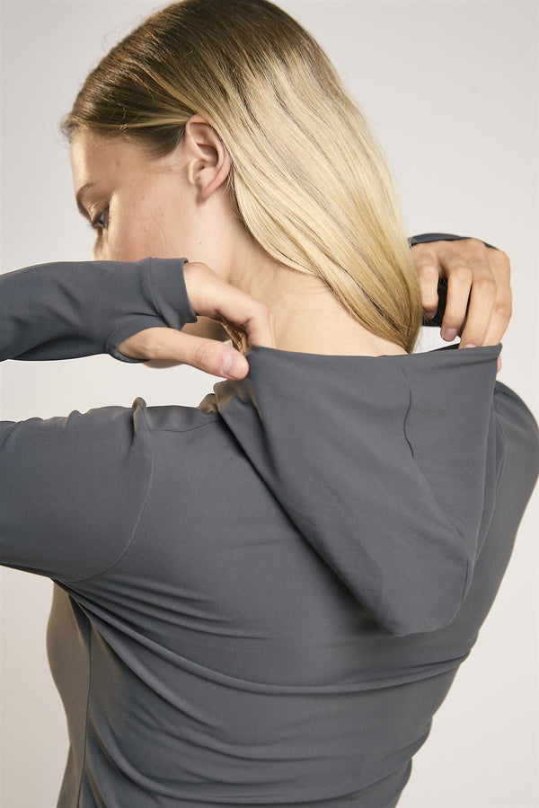 Glamorous Signature Graphite-Grey Hooded Top