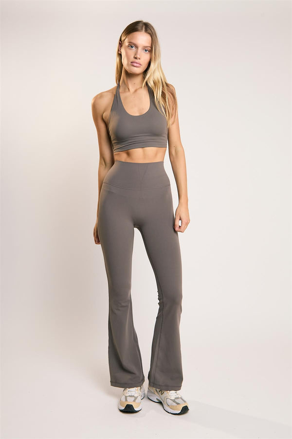 glamorous Signature Khaki Flare Leggings