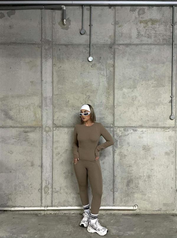 Glamorous Signature Long Sleeve Top - Cocoa