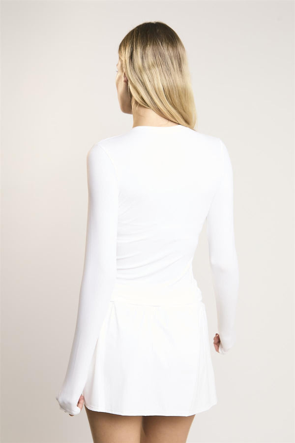 Glamorous Signature White Long-Sleeve- Top