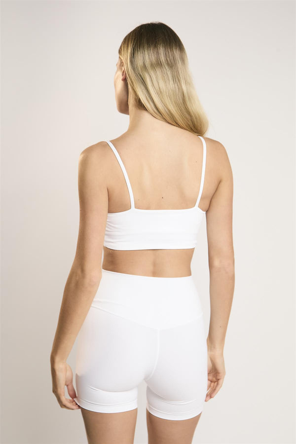 Glamorous Signature White Scoop-Neck Crop-Top