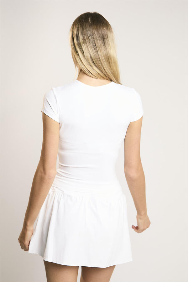 Glamorous Signature White Short-Sleeve Top