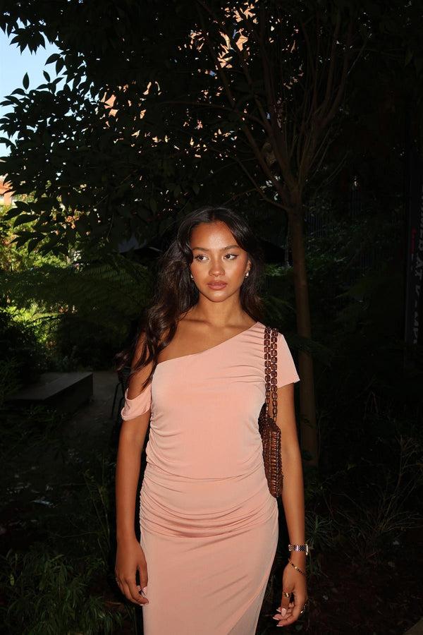 Glamorous Soft-Terracotta Bardot Crop-Top