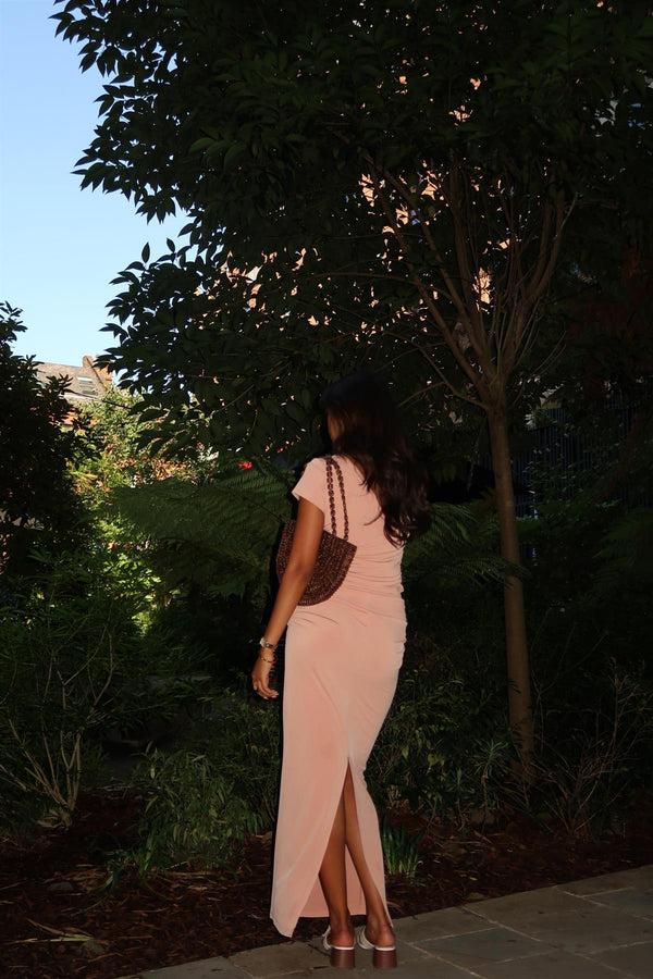 Glamorous Soft-Terracotta Slim-Fit Maxi-Skirt