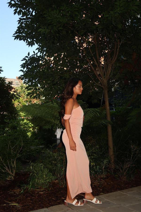 Glamorous Soft-Terracotta Slim-Fit Maxi-Skirt