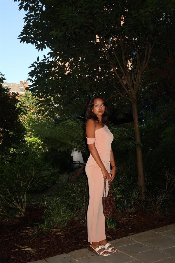 Glamorous Soft-Terracotta Slim-Fit Maxi-Skirt