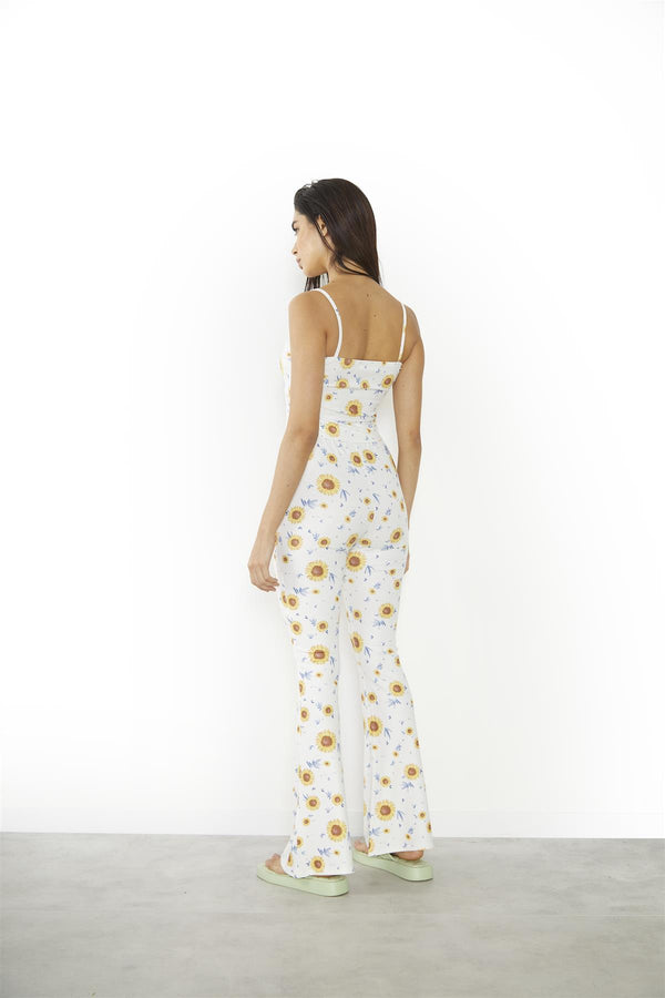 Glamorous Sunflower-Rib Crop-Top