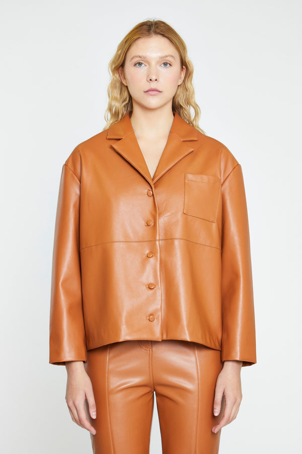 Glamorous Tan PU Shirt