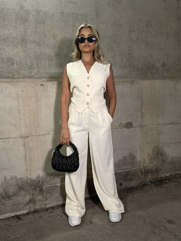 Glamorous Vanilla Waistcoat Top