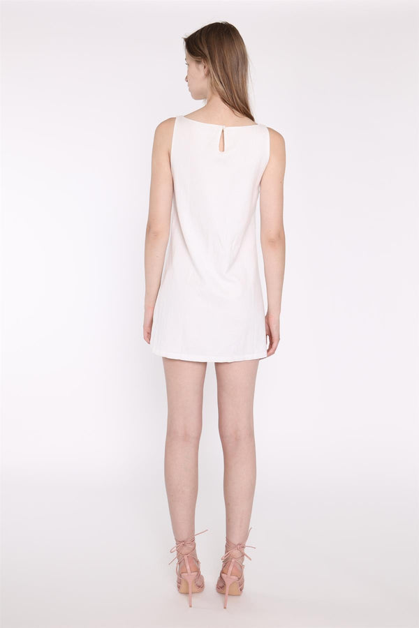 Glamorous White A-Line Shift Mini-Dress