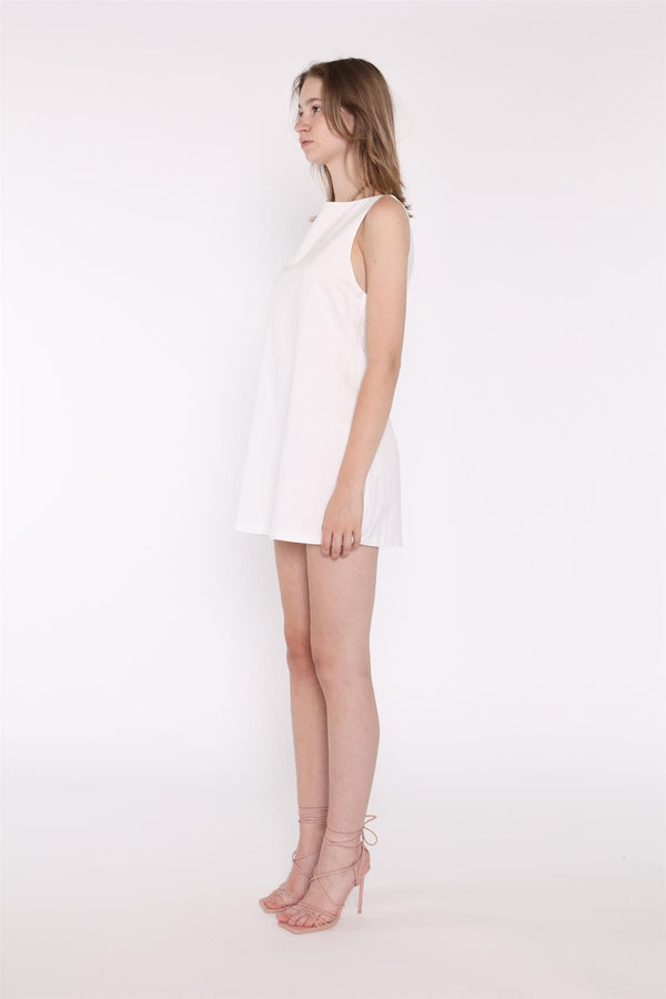 Glamorous White A-Line Shift Mini-Dress
