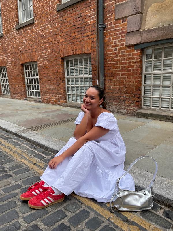 Glamorous White Babydoll Midaxi-Dress