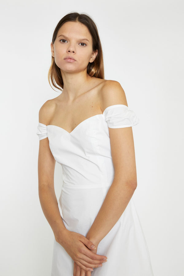 Glamorous White Bardot Mini-Dress